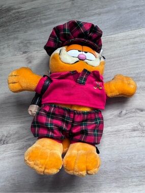 NWT 1978 Garfield Golf Caddy Plush Toy Dakin